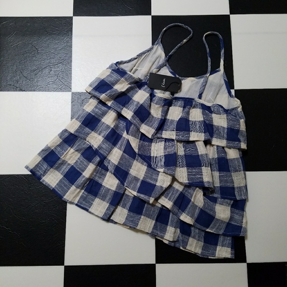 NWT Boho Festival Ruffle Top L NEW - Picture 3 of 3